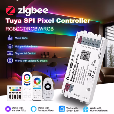 Gledopto GL-SPI-206P пиксельный контроллер адресной SPI-ленты Tuya ZigBee