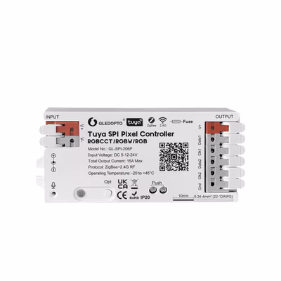 Gledopto GL-SPI-206P пиксельный контроллер адресной SPI-ленты Tuya ZigBee