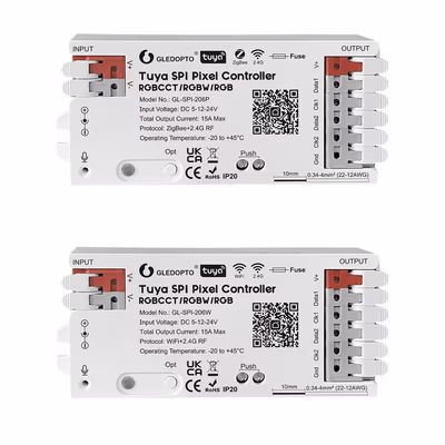 Gledopto GL-SPI-206W контроллер адресной пиксельной SPI-ленты Tuya Wi-Fi