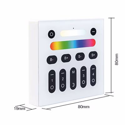 Gledopto GL-W-003Z настенная сенсорная панель 4 зоны RGB+CCT, 2.4G RF MiLight