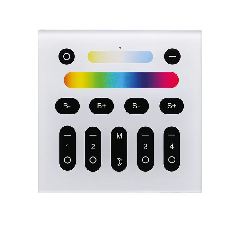 Gledopto GL-W-003Z panou tactil de perete 4 zone RGB+CCT, 2.4G RF MiLight - main