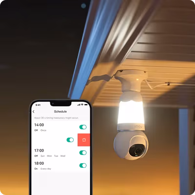 imou Bulb Cam IPC-S6DP камера 5MP в лампе E27, PT, прожектор и сирена