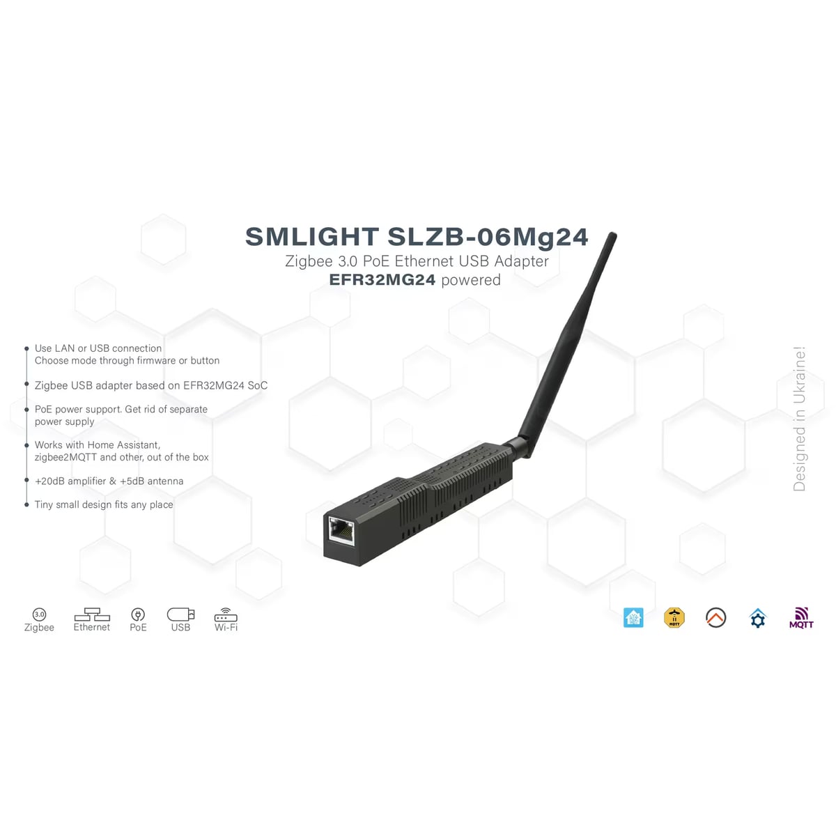 Smlight SLZB-06Mg24 мультипротокольный координатор Zigbee+Thread PoE