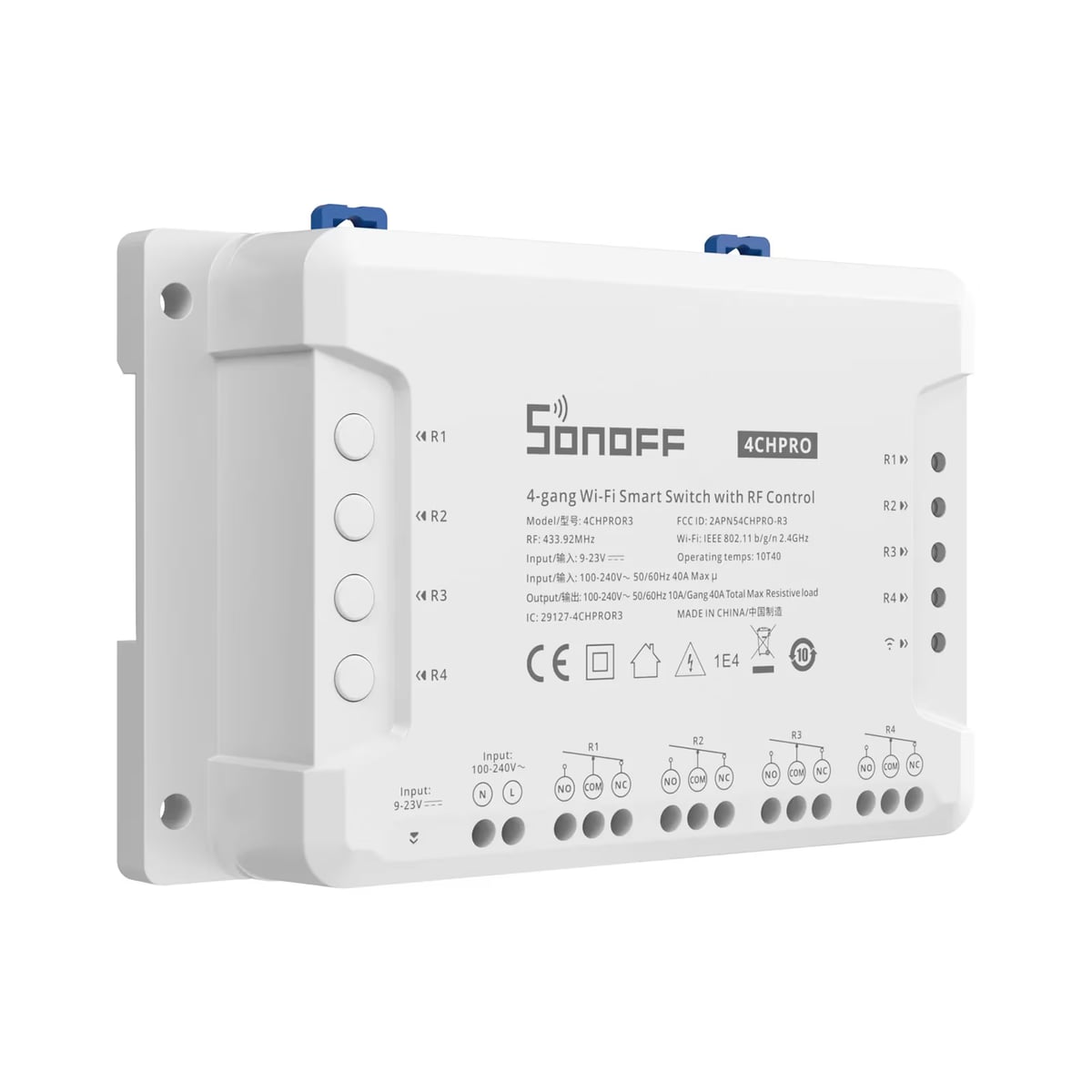 Sonoff 4CH Pro R3 (4CHPROR3) Wi-Fi+RF реле 4 канала с сухим контактом