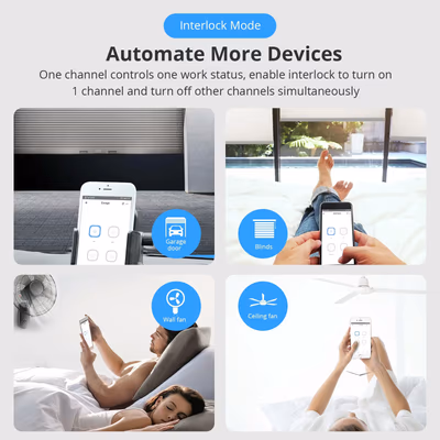 Sonoff 4CHR3 Wi-Fi реле на 4 канала для DIN-рейки