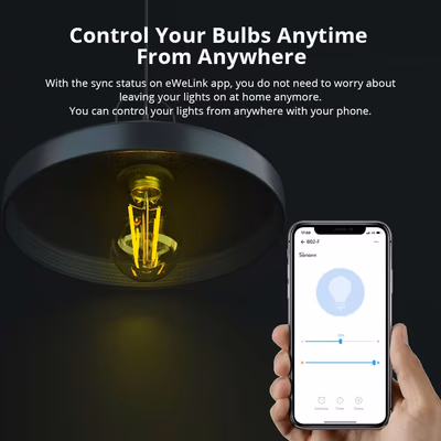 Sonoff B02-F-ST64 bec LED inteligent cu filament E27 chihlimbar - features