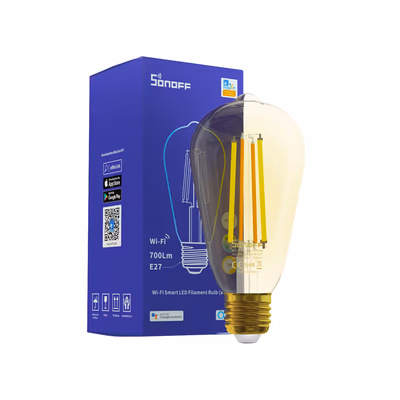Sonoff B02-F-ST64 bec LED inteligent cu filament E27 chihlimbar - packaging