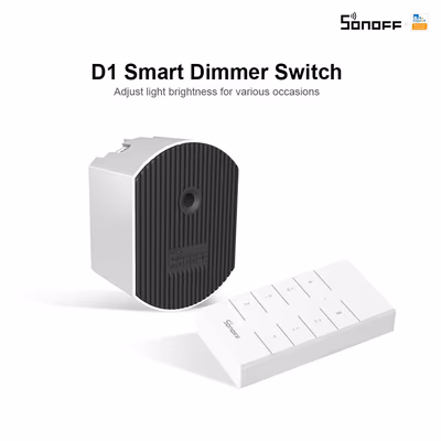 Sonoff D1 variator Wi-Fi cu telecomandă RF RM433 pentru becuri dimabile - features