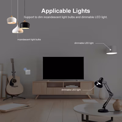 Sonoff D1 variator Wi-Fi cu telecomandă RF RM433 pentru becuri dimabile - features