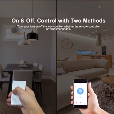 Sonoff D1 variator Wi-Fi cu telecomandă RF RM433 pentru becuri dimabile - lifestyle