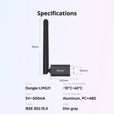 SONOFF-DONGLE-LMG21 - specs