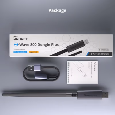 Sonoff Z-Wave 800 Dongle Plus PZG23 coordonator USB pentru Home Assistant - specs