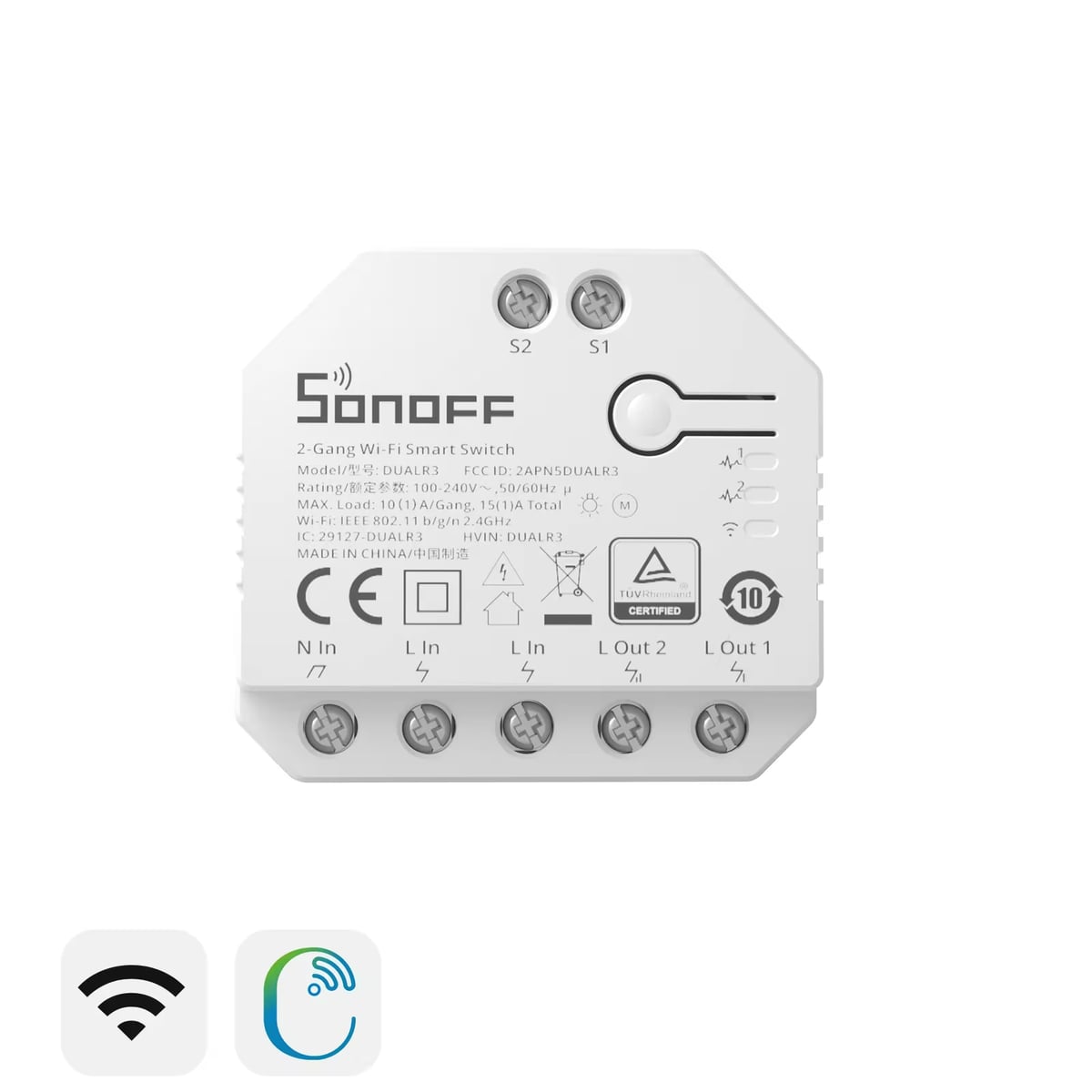 Sonoff DUALR3 Wi-Fi реле 2 канала с измерением мощности