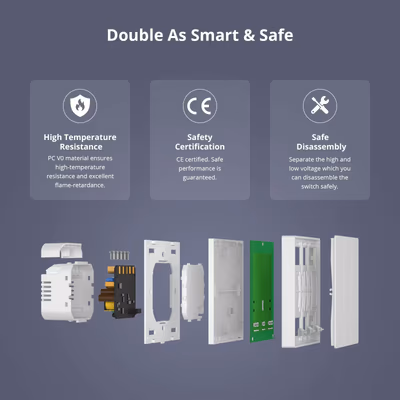 Sonoff SwitchMan M5 Matter настенный выключатель, 1 клавиша, 86×86, белый