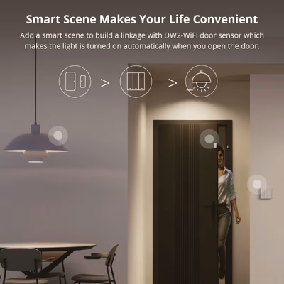 Sonoff SwitchMan M5 Matter настенный выключатель, 2 клавиши, 86×86, белый