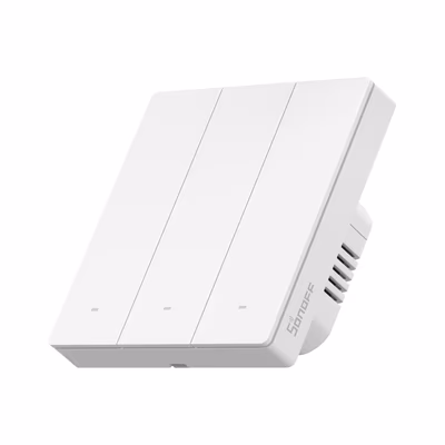 Sonoff SwitchMan M5 Matter настенный выключатель, 3 клавиши, 86×86, белый