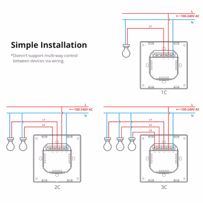 Sonoff SwitchMan M5 Matter настенный выключатель, 3 клавиши, 86×86, белый