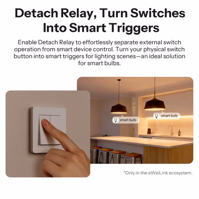 Sonoff MINI-2GS Mini Duo Matter Wi-Fi реле 2 канала в подрозетник