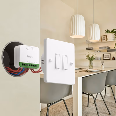 Sonoff MINI-2GS Mini Duo Matter Wi-Fi реле 2 канала в подрозетник