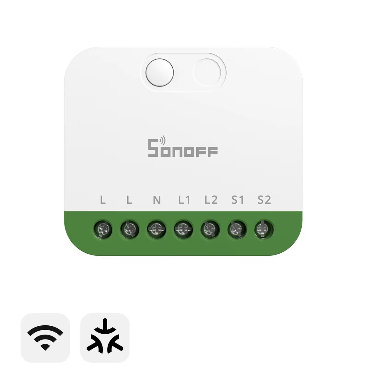 Sonoff MINI-2GS Mini Duo Matter Wi-Fi реле 2 канала в подрозетник