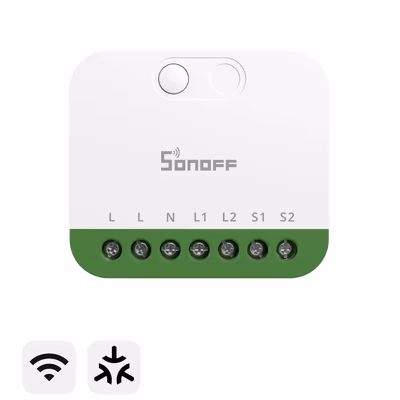Sonoff MINI-2GS Mini Duo Matter Wi-Fi реле 2 канала в подрозетник