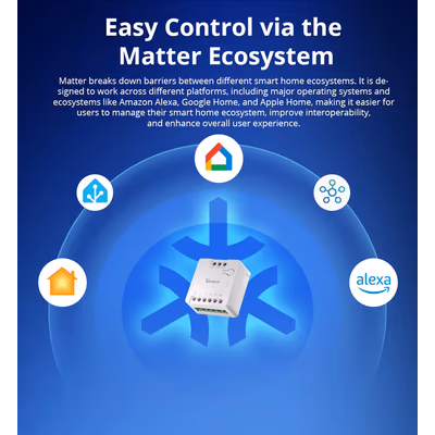 Sonoff MINI-D умное реле с сухим контактом Matter over Wi-Fi