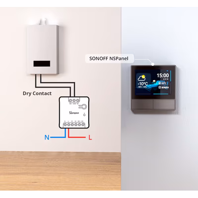 Sonoff MINI-D умное реле с сухим контактом Matter over Wi-Fi