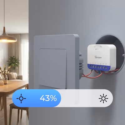 Sonoff MINI-DIM variator Matter Wi-Fi încastrabil în doza întrerupătorului - lifestyle