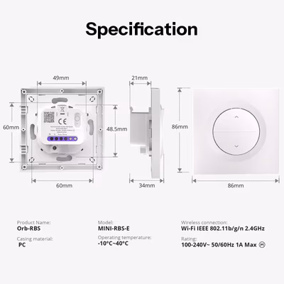 SONOFF-MINI-RBS-E - specs