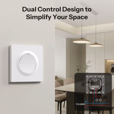 Sonoff Orb-ZBW2 MINI-ZB2GS-E настенный выключатель Zigbee 3.0, стекло, 2 канала