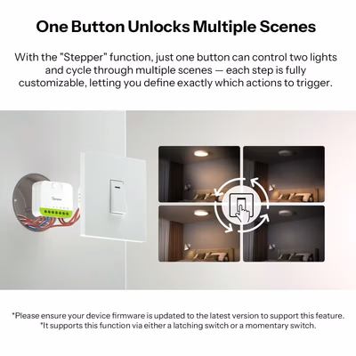 Sonoff MINI-ZB2GS Mini Duo двухканальное Zigbee 3.0 реле в подрозетник