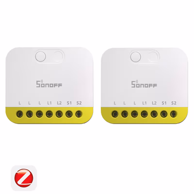Sonoff MINI-ZB2GS-L Mini Duo-L releu Zigbee 2 canale fără nul - packaging