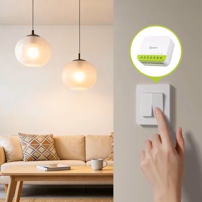 Sonoff MINI-ZB2GS Mini Duo двухканальное Zigbee 3.0 реле в подрозетник