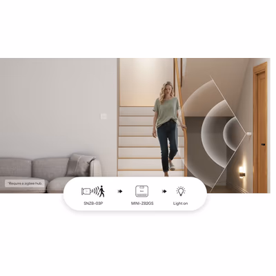 Sonoff MINI-ZB2GS Mini Duo двухканальное Zigbee 3.0 реле в подрозетник