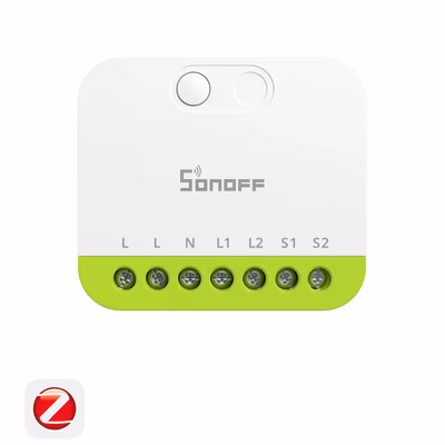 Sonoff MINI-ZB2GS Mini Duo двухканальное Zigbee 3.0 реле в подрозетник