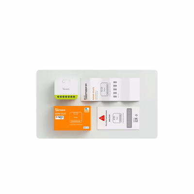 Sonoff MINI-ZB2GS Mini Duo двухканальное Zigbee 3.0 реле в подрозетник
