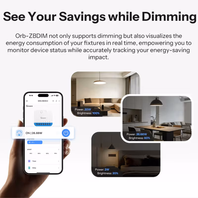 Sonoff MINI-ZBDIM-E Zigbee 3.0 настенный диммер-выключатель с панелью