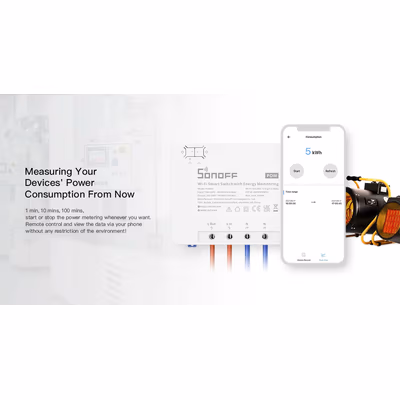 Sonoff POWR3 Wi-Fi реле 25 А / 5500 Вт с учётом электроэнергии