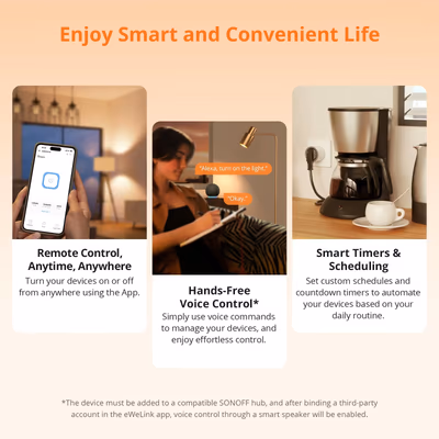Sonoff S60ZBTPF iPlug умная Zigbee-розетка 16 А с энергомониторингом