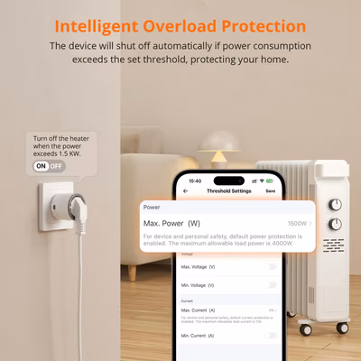 Sonoff S60ZBTPF iPlug умная Zigbee-розетка 16 А с энергомониторингом