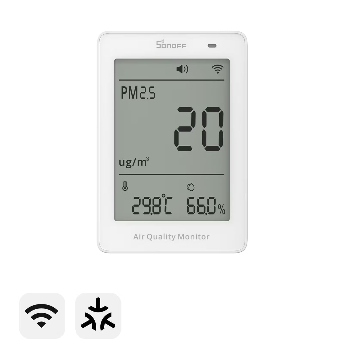 Sonoff AirGuard PM2.5/PM10 SAWF-07P монитор качества воздуха Matter Wi-Fi