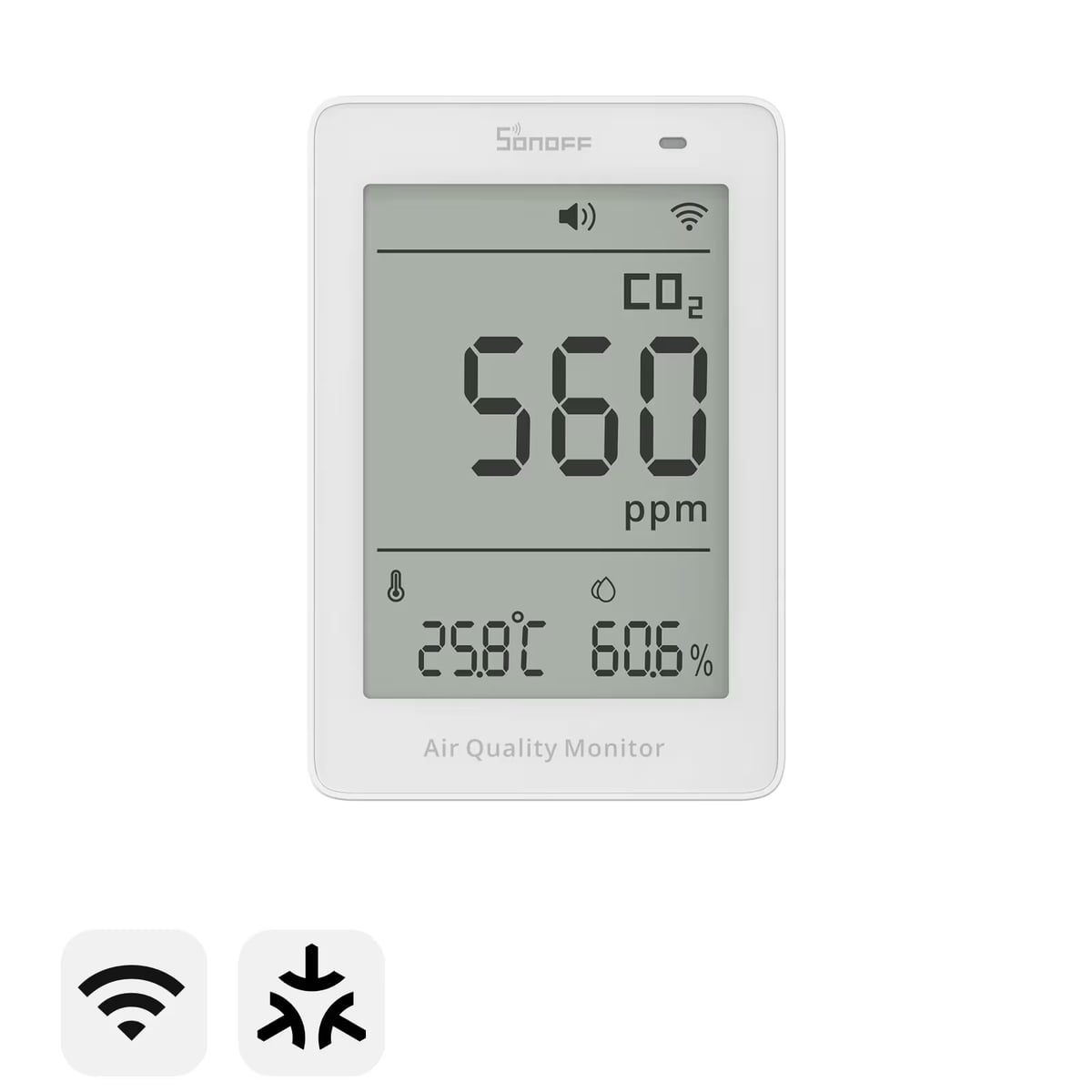 Sonoff AirGuard CO2 SAWF-08P монитор качества воздуха Matter over Wi-Fi