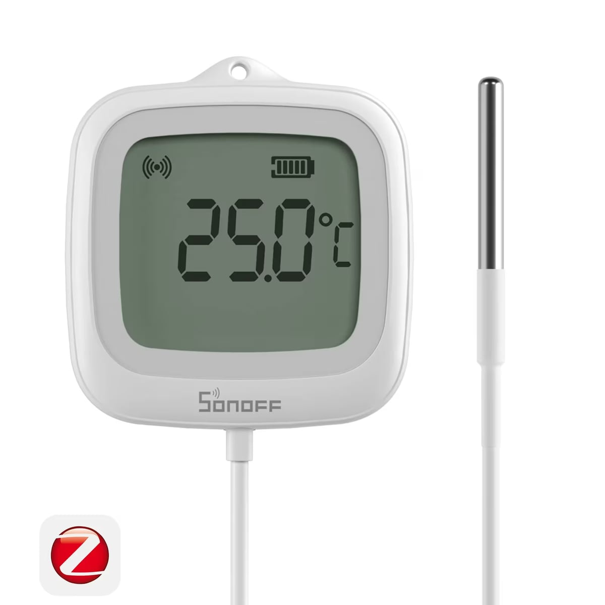 Sonoff SNZB-02LD Zigbee-термометр с LCD и выносным зондом 1,5 м, IP65
