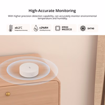 Sonoff SNZB-02P senzor Zigbee de temperatură și umiditate - features