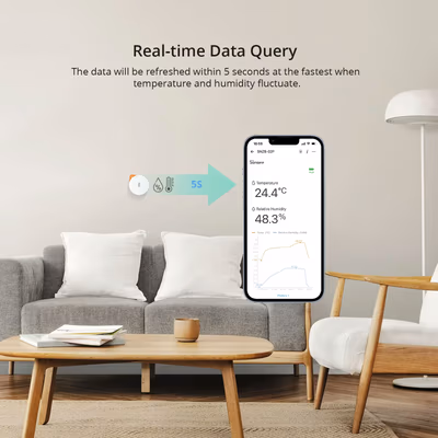 Sonoff SNZB-02P senzor Zigbee de temperatură și umiditate - features