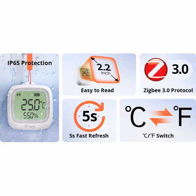 Sonoff SNZB-02WD влагозащищённый Zigbee-датчик температуры и влажности, IP65