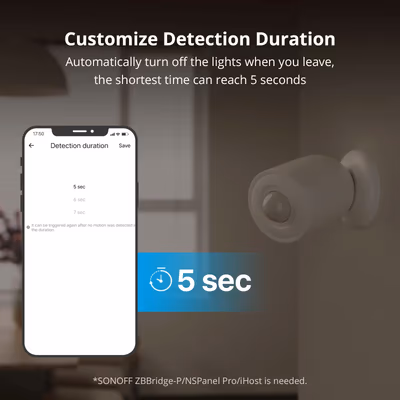 Sonoff SNZB-03P Zigbee датчик движения PIR с оценкой освещённости