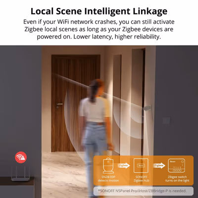 Sonoff SNZB-03P Zigbee датчик движения PIR с оценкой освещённости