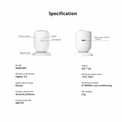 SONOFF-SNZB-06P - specs