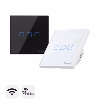 Sonoff TX T2EU1C сенсорный Wi-Fi выключатель, 1 клавиша, белый